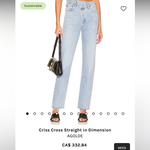 AGOLDE brand new never worn viral criss cross jeans - Picture 1 of 10